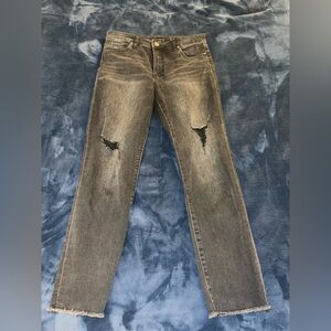 Kut from the Kloth Distressed Black Skinny Jeans